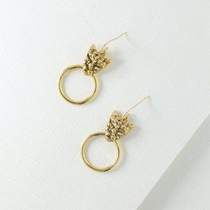 VANESSA MOONEY GOLD PLAITED PANTHER EARRINGS